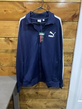 Puma Mens Iconic T7 Track Jacket Blue White Stripe New With Tags Sports Preppy