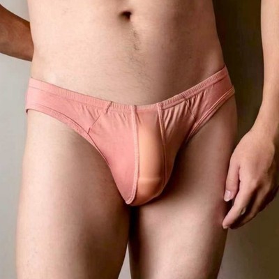 Herren Low-Rise Bulge Pouch Mesh Spleißen Tanga Slips Slip Unterwäsche Höschen