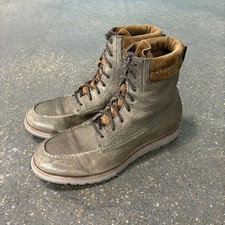 Cole Haan Lockridge Waterproof Leather Moc-Toe Brown Boots 11.5M Style C23215