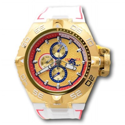 Invicta Subaqua Noma IV Men's 50mm Gold White Day Date Quartz Watch 49879