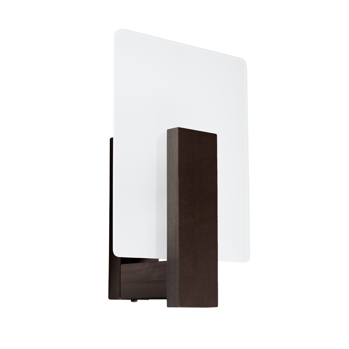 Scandinavian Wood Glass Wall Light E14 Wenge Indoor Wall Sconce Lamp