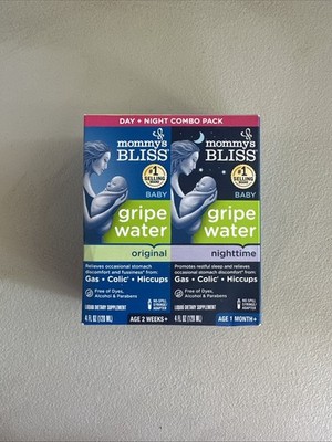 Mommy's Bliss Gripe Water Day + Night Combo Pack Exp. 04/2027
