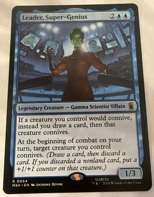 MTG Marvel Super Heroes Leader, Super-Genius 0064 Rare Reg