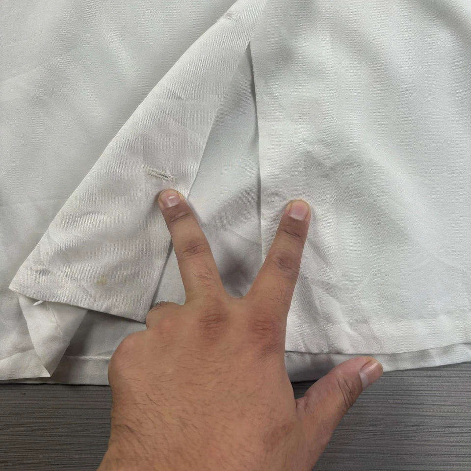 Camisa feminina vintage Lady Manhattan 10 branca gola redonda buceta laço manga longa anos 70 - Imagem 4 de 4