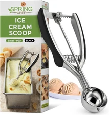 Spring Chef - Small Cookie Scoop for Baking, Multifunctional #60 Melon Baller wi