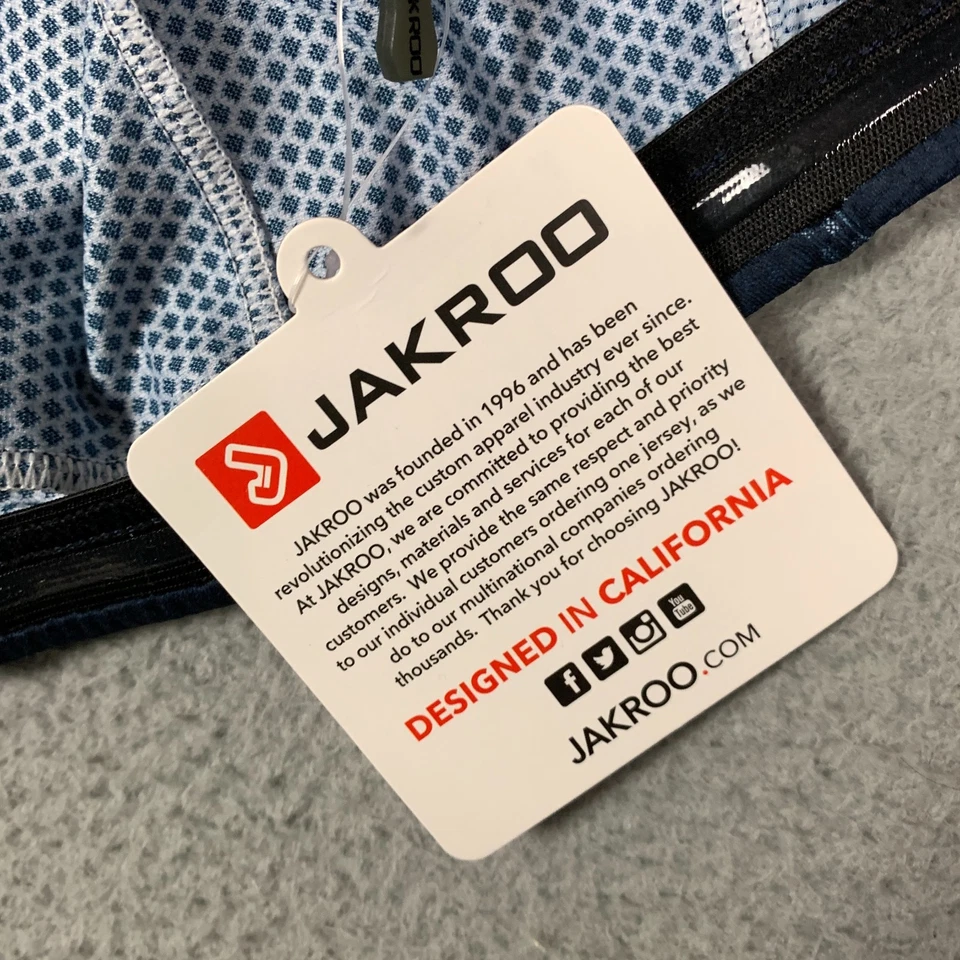 Camiseta deportiva JakRoo Nova Pro para hombre grande L azul marino Stadler cremallera completa ciclismo carrera nueva con etiquetas $165 Foto 4 de 4