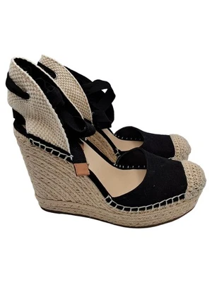 Vince Camuto Compensées Espadrilles Femme Noir Textile Décontracté (EU 37) - Photo 1/3
