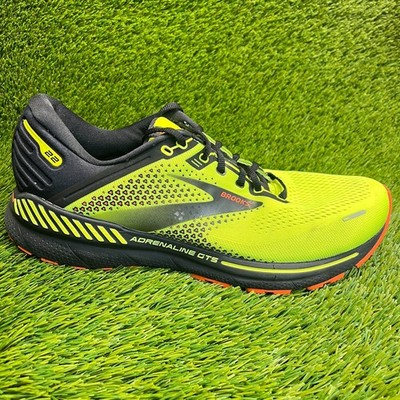 Brooks Adrenaline GTS 22 Men Size 12 Green Black Athletic Running Shoes Sneakers