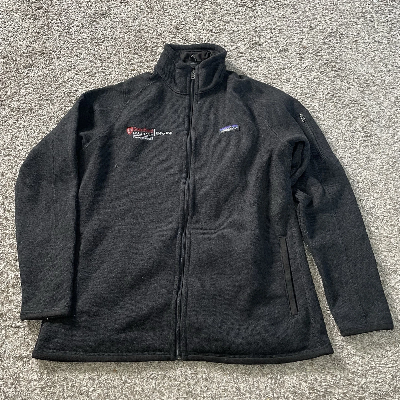 Patagonia Stanford Better Sweater Fleece Jacket Mens XL Black Full Zip EUC