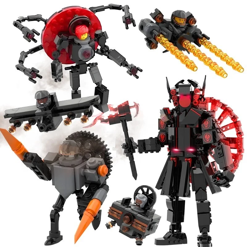 Skibidi Toilet Action Figure Building Block Toys Titan Speakerman TV Man Bricks - Image 2 of 4