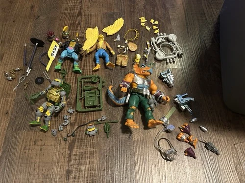 Super7 TMNT Ultimates Triceraton, Ace Duck, Metal Head, Punk Don Figure Lot - product listing photo