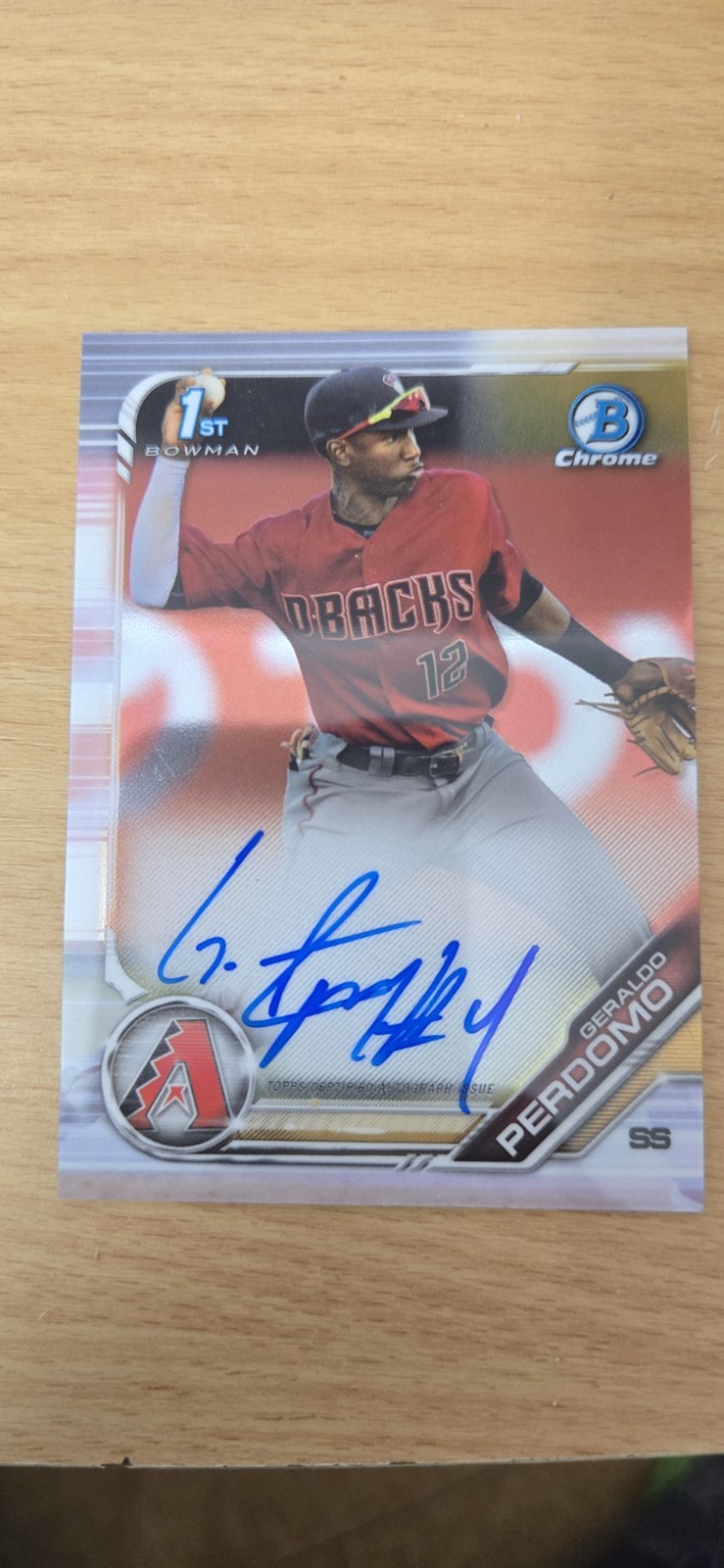 2019 Bowman 1st Chrome Prospects Geraldo Perdomo Auto Diamondbacks #BCP191 NM