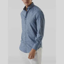 NWT Brunello Cucinelli Men's Basic Fit Floral Print Button-Down Dress Shirt A258