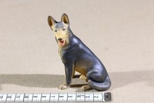 Hund Schäferhund Krippenfigur handgeschnitzt bemalt h=9,4cm - AVS8938 SM3