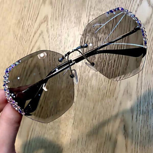 Ladies Women Designer Polarized Sunglasses Driving Eyewear UV400 Lens Rimless UK - Picture 43 of 58