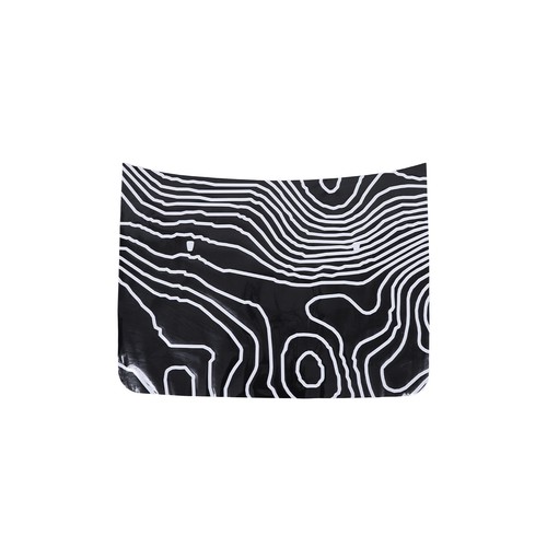 Black Car Front Hood Sticker Topography Style Vinyl For Land Rover Discovery 3/4 - Picture 3 of 6