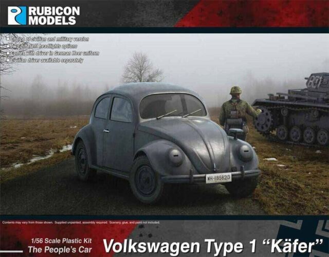 Volkswagen Typ 1 " Kafer " 28mm Maßstab Kiegsspiele Fahrzeug Rubicon 280081