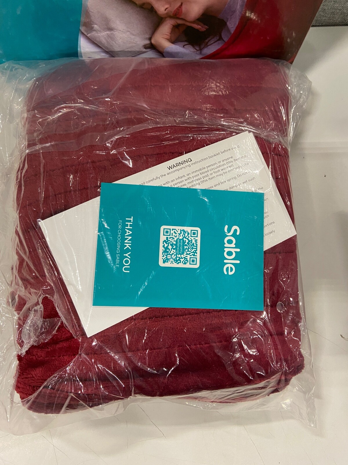 Sable Electric Throw Heated Blanket - BD038 - Red