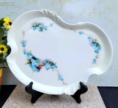 Vintage Limoges Floral Vanity Tray, W.G. & C Stamp, Made in France 1907