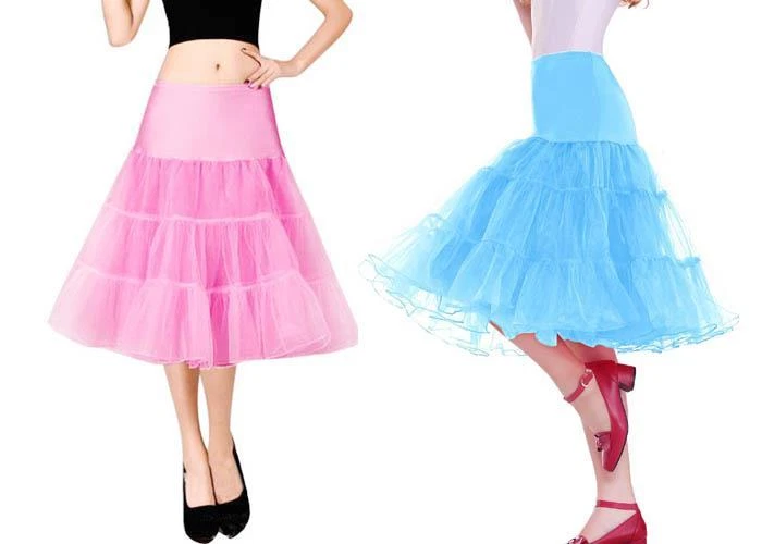 AU STOCK 26"VINTAGE 50' RETRO SWING BRIDAL PETTICOAT DANCE TUTU UNDERSKIRT DA018 - image 4 of 4