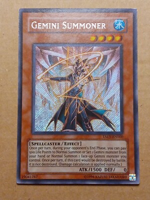 Gemini Summoner TAEV-EN000 unl Secret Rare Yugioh VLP/LP | eBay