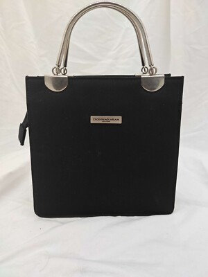 Donna Karan New York DKNY Purse Black Hand Bag Clutch Office Corporate Old Money