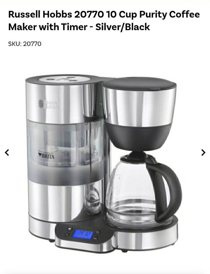 Russell Hobbs 10 Cup Coffee Maker-20770 /Clarity New UK
