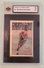 1952-53 Maurice Richard Parkhurst # 1 Montreal Canadiens HOF KSA 3 VG