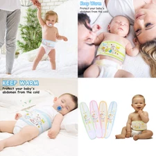 US 4Pc Baby Infant Umbilical Cord Belly Band Cartoon Cotton Soft Belly Protector