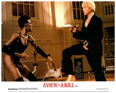A View To Kill Original Lobby Card Christopher Walken Grace Jones James Bond