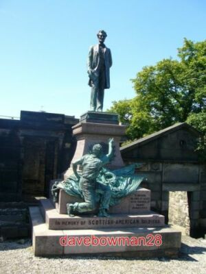 FOTO EDINBURGH SCHOTTISCH-AMERIKANISCHE SOLDATEN GEDENKMAL ALT CALTON BEGRÄBNISPLATZ T