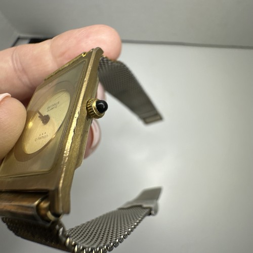 Vintage Benrus UNTESTED Quartz Citation Tank Watch Rectangle Speidel Band - Picture 15 of 24