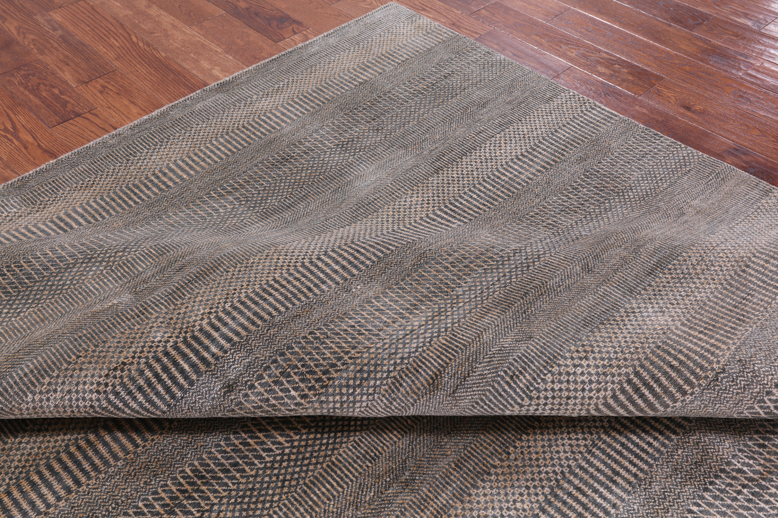 8' 0" X 9' 10" Savannah Gabbeh Hand-Knotted Wool & Silk Rug - Q7844