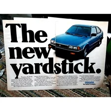 1981 82  Honda Accord 2 Page Original Print Ad Vintage