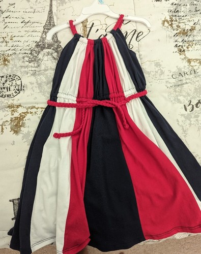Girls Red White Blue American Dress & Denim Jacket, Both 5T - Picture 2 of 8