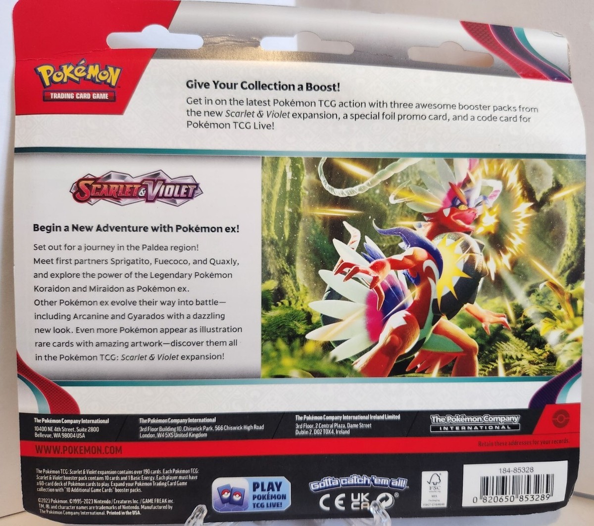 Pokémon TCG: Scarlet & Violet 3-Pack Blister Set **BRAND NEW