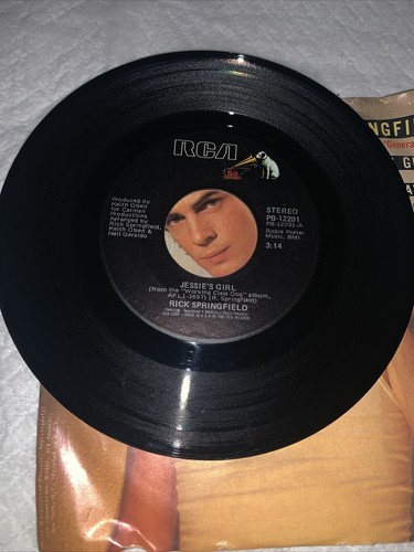 Rick Springfield - Jessie's Girl / Carry Me Away 45 EXCELLENT 1981 - Picture 4 of 4