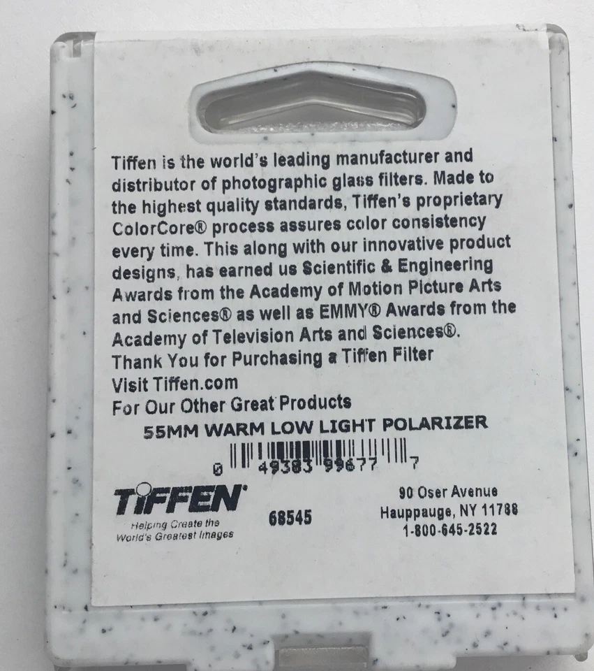 New Tiffen 55mm Warm Low Light Linear Polarizer Filter MFR #55WLLPOL - Image 2 of 4