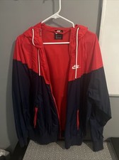 Nike Colorblock Windbreaker Red / Blue Size Large Jacket