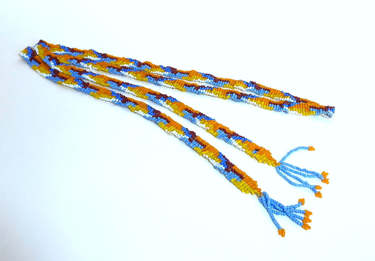 Collar Largo Original De Perlas De Vidrio Bead Work B-3020