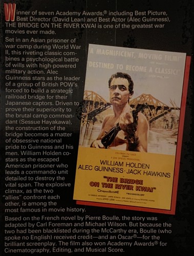 The Bridge on the River Kwai VHS William Holden, Alec Guinness, Jack Hawkins New - Picture 2 of 12