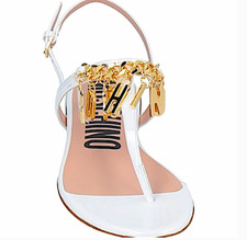 Gold Chain lettering MOSCHINO flats NWT