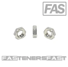 (25) 7/16-20 Hex Jam Nut Fine Thread 18-8 Stainless Steel (25 Pcs)