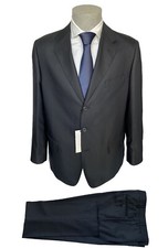 Confitalia Mens Dress, Size 51 DROP 0 Calibrated Blue Striped Tone On Tone,-70 .