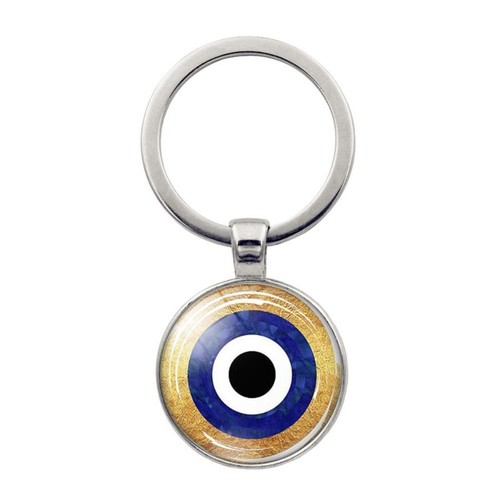 Turkish Blue Evil Eye Pendant Trendy Evil Eye Keyring Bag Charm Car Jewelry - Picture 15 of 24