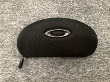 Oakley Sunglasses Case Only Hard Shell Oval Black Zippered Case Only