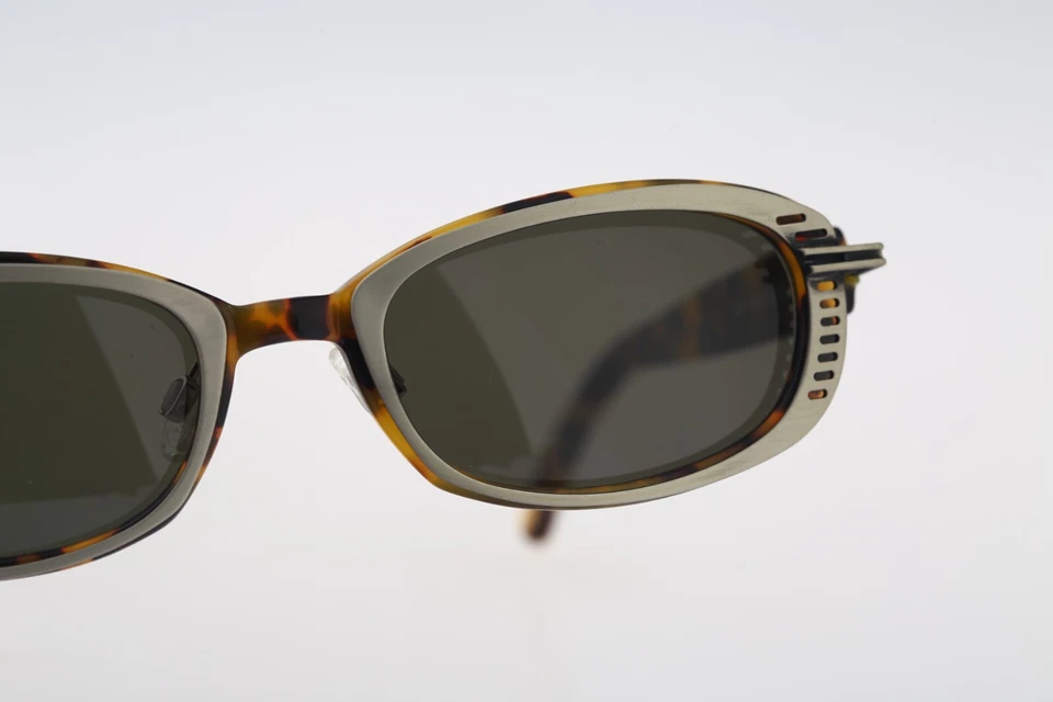 Gafas de sol Robert Rudger 0037 148 37, años 90 antiguas plateadas y tortuga rectangulares Foto 3 de 4