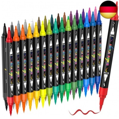 Acrylstifte für Steine Wasserfest 30 Farben Dual Tip Stifte Steine Bemalen 