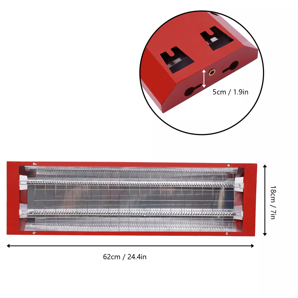 Baking infrared paint curing lamp