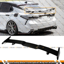 For 2018-24 Toyota Camry SE XSE LE XLE TRD Style Gloss Black Trunk Spoiler Wing